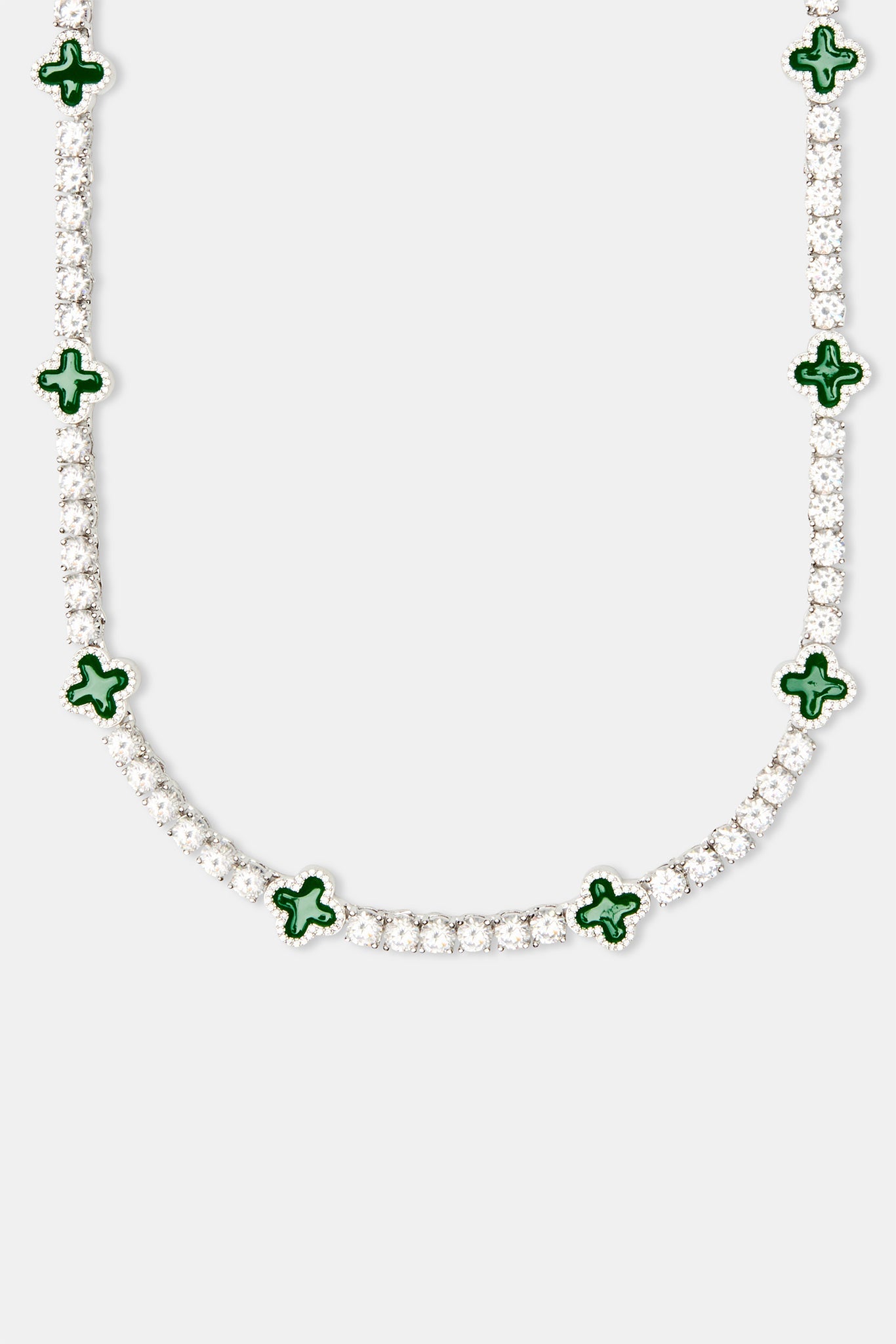 Green Motif Tennis Chain - 5mm